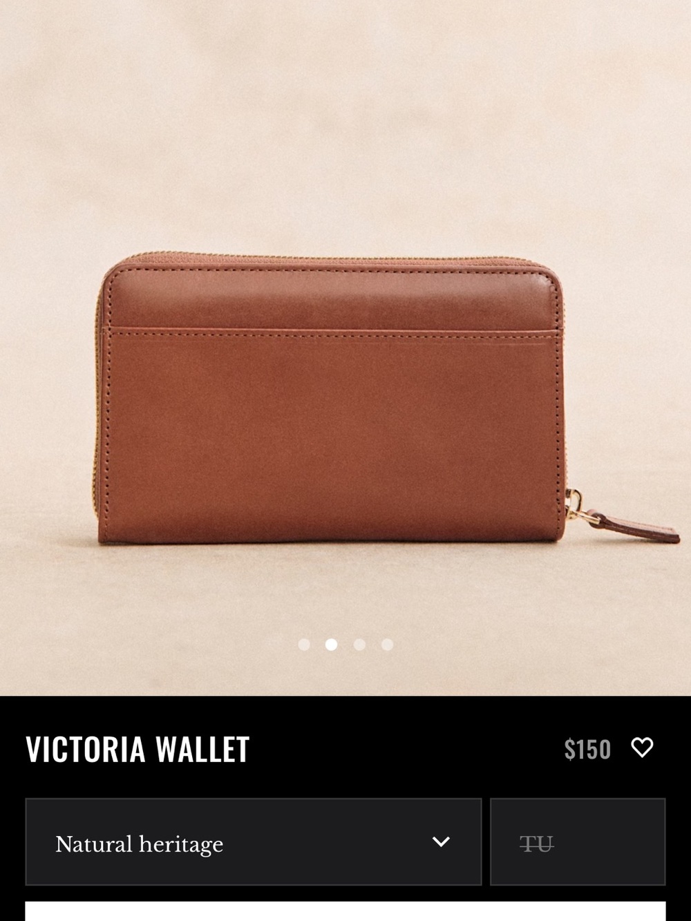 Sezane Victoria Wallet - Natural Heritage Brown
